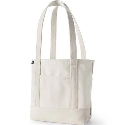 bag Lands' End Medium 5 Pocket Open Top Long Handle Canvas Tote Bag Target $31.96
