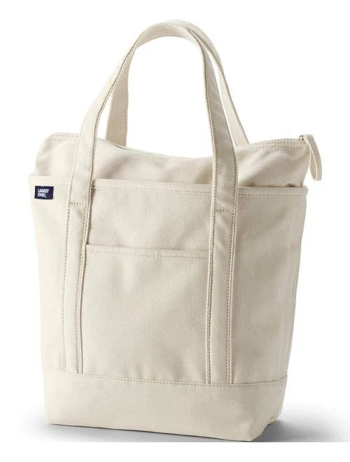 bag Lands' End Small 3 Pocket Zip Top Canvas Tote Bag Nordstrom $31.96