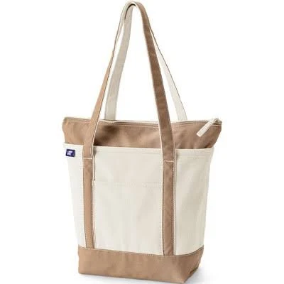 bag Lands' End Zip Top Long Handle Canvas Tote Bag Target $49.95
