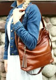 bag Large Leather HOBO Bag, Soft Leather Bag, Cognac Leather Shoulder Bag, Leather Purse, leather bag with zipper, Cognac Handbag for Women, Etsy $218.99