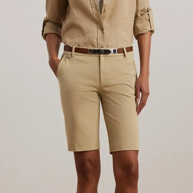 shorts LAUREN Ralph Lauren Women's Stretch Cotton Bermuda Shorts Macy's $62.65