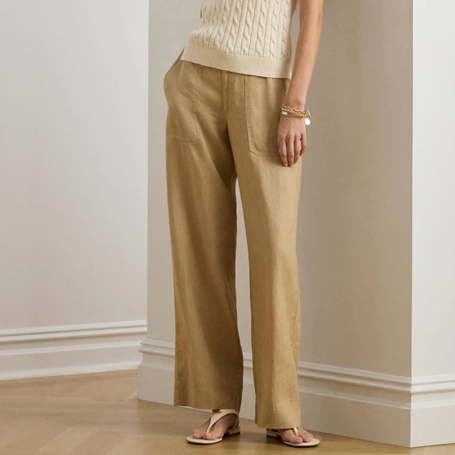 outfits Lauren Women's Ralph Lauren Wide-Leg Linen Pants Macy's $135