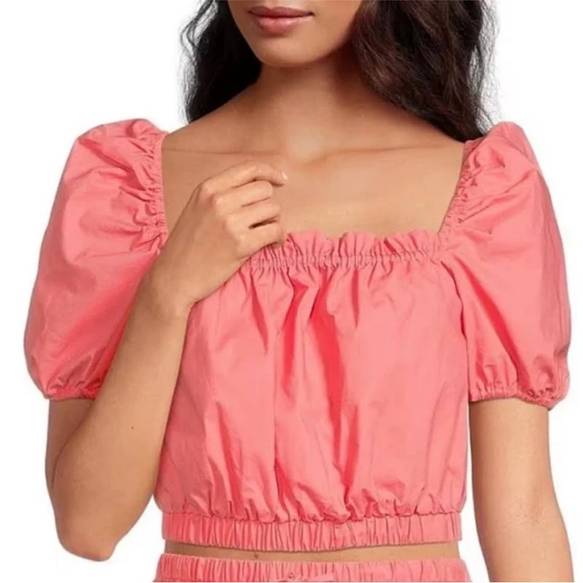 off-shoulder top LDT Women's Off The Shoulder Puff Sleeve Crop Top Poshmark $28
