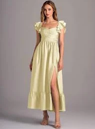 dress Lemon Sorbet A-Line Sweetheart Neckline Stretch Satin Convertible Dress Azazie.com $29