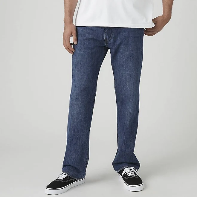 jeans Levi's 555 Relaxed Straight Linen+ Denim Men's Jeans - Medium Wash 29 x 30 Levi's $58.98