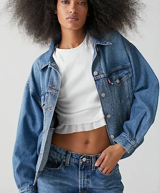 denim jacket Levi's 90s Trucker Jacket Women's Urban Outfitters $110