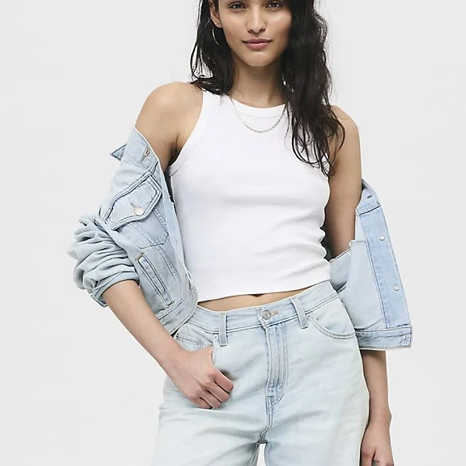 shorts Levi's High Rise Baggy Linen+ Denim Lightweight Women's Shorts - Light Wash 24 Levi's $39.98