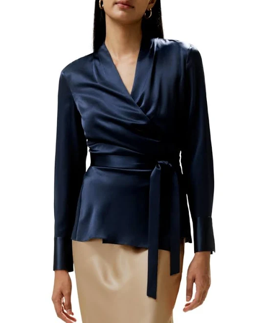 top Lilysilk Women's Silk Wrap Blouse Macy's $279