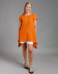 matching set LINDA Linen tunic | Terracotta Linen Stitch Store $81.33