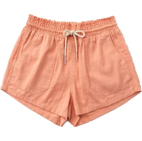 shorts Linen Drawstring Elastic Waist Shorts Hot Southern Mess Boutique $23.99