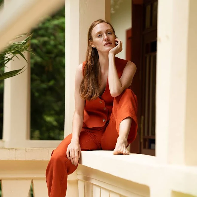 matching set Linen Vest & Wide Leg Pants 2-Piece menique.com $239.9