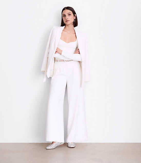 pants Loft Versa Crepe Drape Palazzo Pant Size 6 Whisper White Women's LOFT $69.96