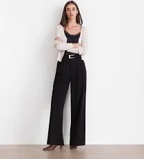 wide leg pants Loft Women's Versa Seasonless Stretch Double Pleat Wide Leg Pants LOFT $49.97