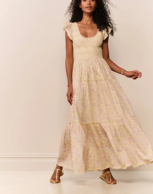 sundress LoveShackFancy Women's Chessie Maxi Dress LoveShackFancy $395