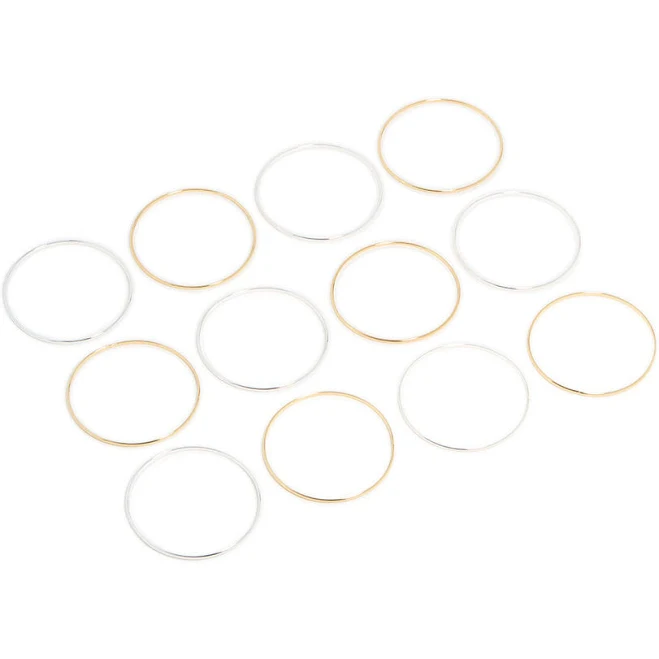 accessory Lovisa 12-Pack Mixed Metal Plated Thin Bangles Lovisa US $27.99