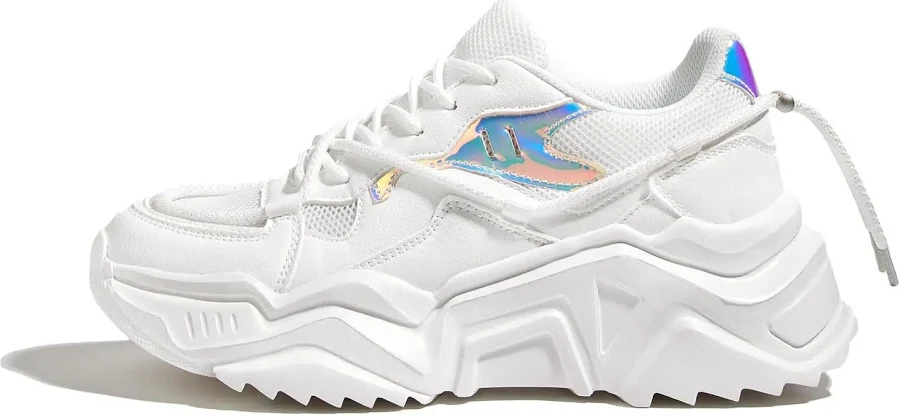 shoes LUCKY STEP Women's Platform Colorful Fashion Sneakers Retro Colorblock Stylish Cute Chunky Dad Walking Shoes TikTok Shop $42.72