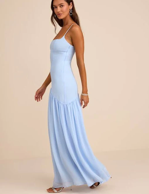 dress Lulus Chiffon Drop Waist Maxi Dress Lulus $99
