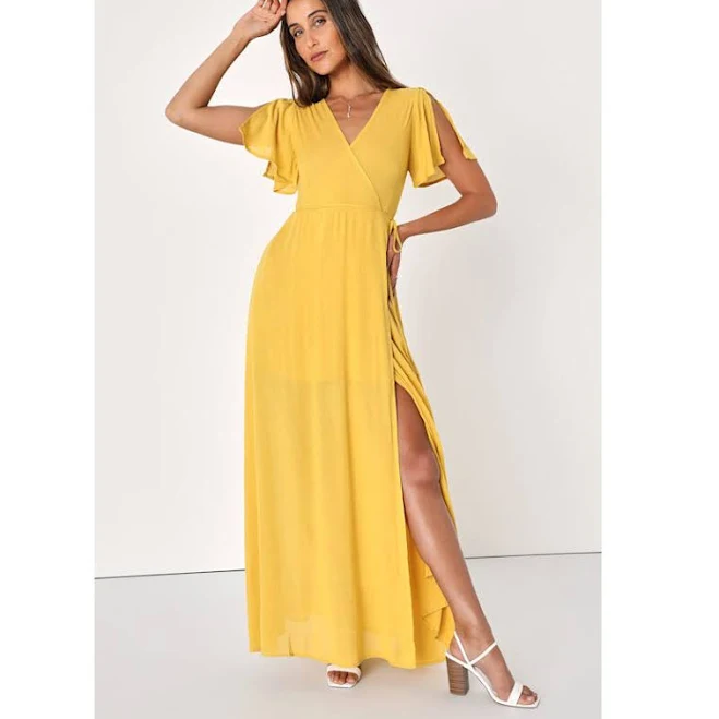 dress Lulus Exclusive Wrap Maxi Dress Poshmark $20