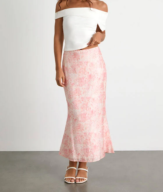 skirt Lulus Floral Textured Midi Skirt Lulus $45