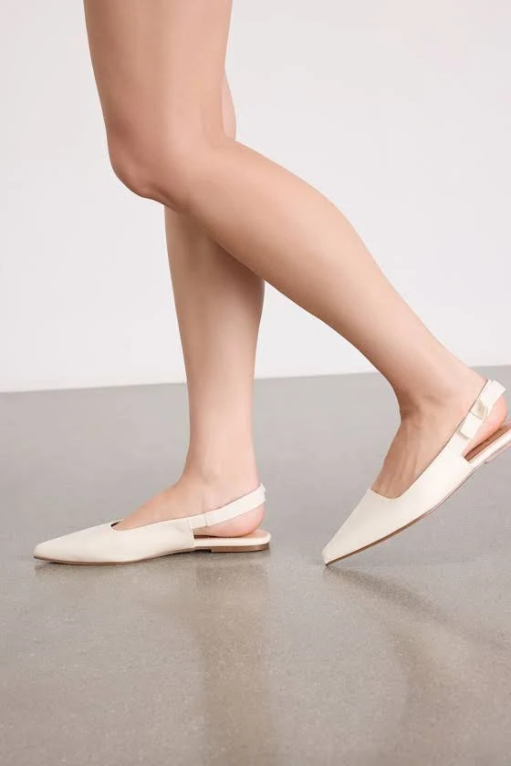 shoes Lulus Pointed-Toe Slingback Flats Lulus $39