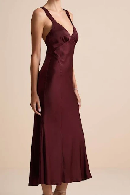 dress Lulus Satin Slip Midi Dress Lulus $69