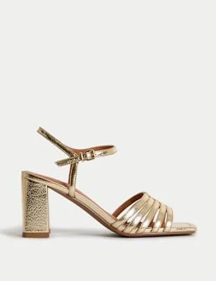 shoes M&S Strappy Block Heel Sandals Marks & Spencer - United States $68.99