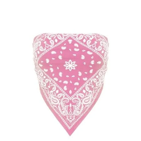 top Made by Olivia Women's Sexy Paisley Tie Dye Bandana Tube Crop Top Walmart - Made by Olivia $21.95