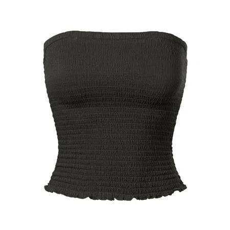 top Made by Olivia Women's Strapless Smocked Tube Top Walmart - Made by Olivia $14.99
