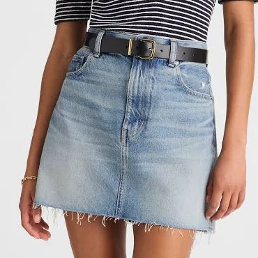 bottom Madewell Women's Raw-Hem Denim Mini Skirt Madewell $69.99
