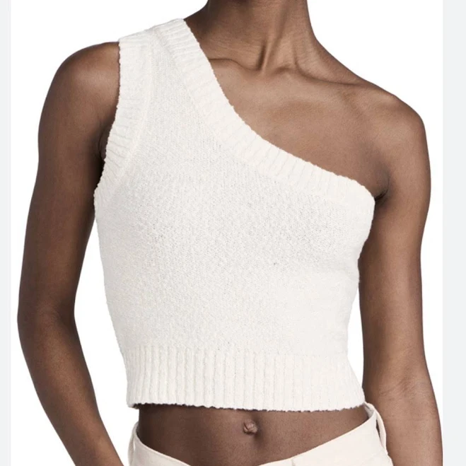 one shoulder top Madewell Women's Textural-Knit One-Shoulder Sweater Tank eBay - bessido $29.99