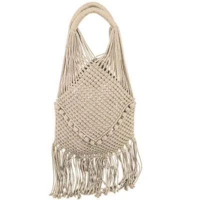 bag Magid Natural Cotton Macrame Fringe Shoulder Bag Target $49.99