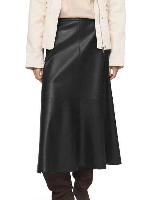 skirt MANGO Women's Faux-Leather Midi Skirt Nordstrom $89.99