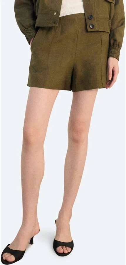 shorts MANGO Women's High-Waist Linen Shorts Nordstrom $79.99