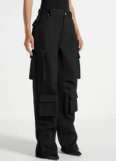 pants Manière De Voir Emilie High Waisted Satin Cargo Pants Manière De Voir $200