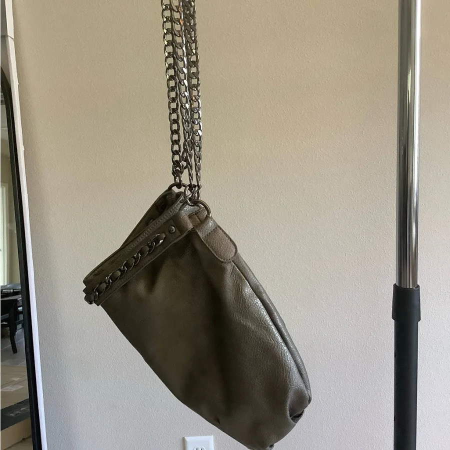 bag MARK. Metallic Bronze Faux Leather Shoulder Bag with Chunky Chain Straps Poshmark $20