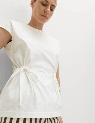t-shirt Marks & Spencer Pure Cotton Tie Waist Oversized T-Shirt Marks & Spencer - United States $39.99