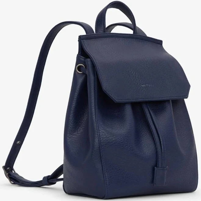 bag Matt & Nat Mumbai Vegan Faux Leather Navy Blue Mini Backpack eBay - hey.ashley.hey $33.75