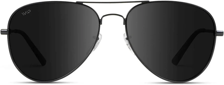 accessory Maxwell | Polarized Aviator Sunglasses Full Black WMP Eyewear $39