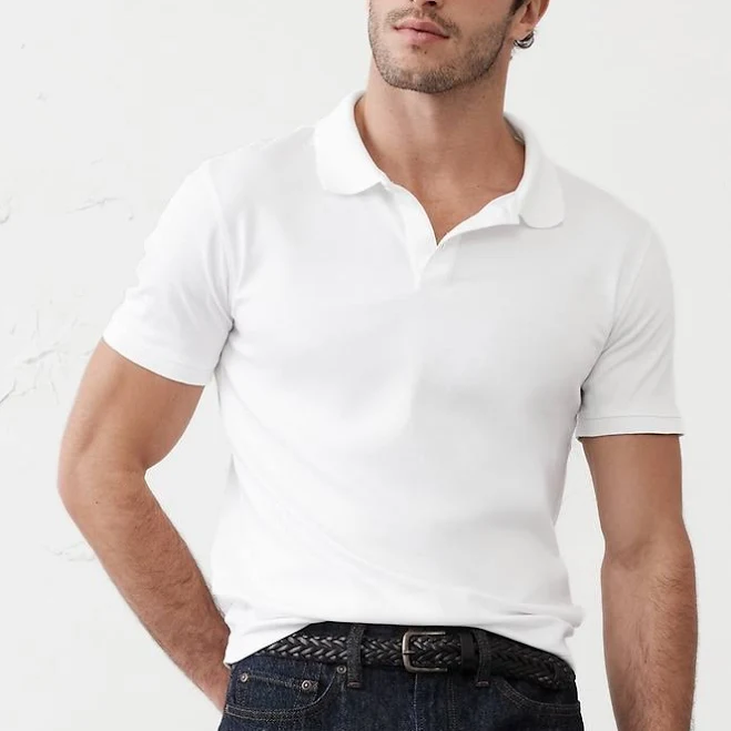top Men's Slim Luxe Touch Polo Banana Republic Factory $39