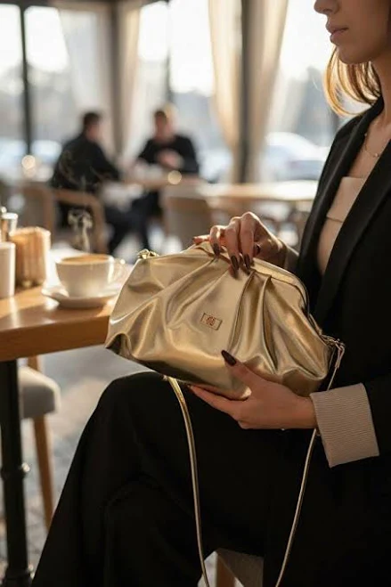 bag Metallic Vegan Leather Evening Purse with Detachable Strap Etsy - Seller $79.2