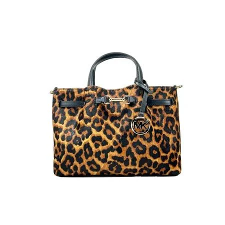 bag Michael Kors Carson Leopard Print Calf Hair Satchel Walmart - Frost Collection $114