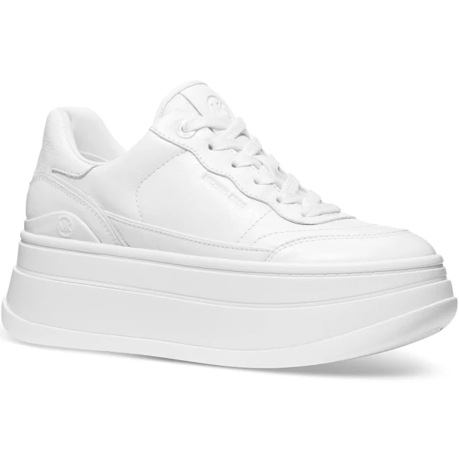sneakers Michael Michael Kors Women's Hayes Empire Logo Lace-Up Platform Sneakers - Optic White - Size 9M Macy's $105