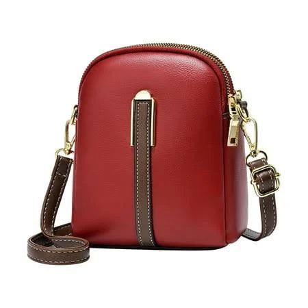 bag Mini Faux Leather Crossbody Bag, Lightweight Slim Mini Phone Carrier Saddle Phone Purse Soft Textured Shoulder Strap Compact Daily for Women (Red), Walmart - Lcxifdre $10.16
