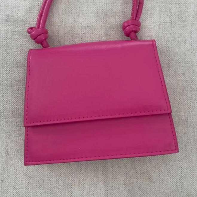 bag Mini Top Handle Purse Womens 5.5x7" Pink Faux Leather Structured Snap eBay - thriftdigital247 $40