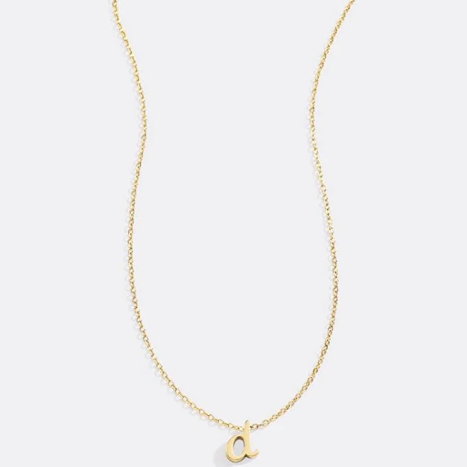 accessory Mint & Lily Tiny Script Initial Necklace Mint & Lily $29