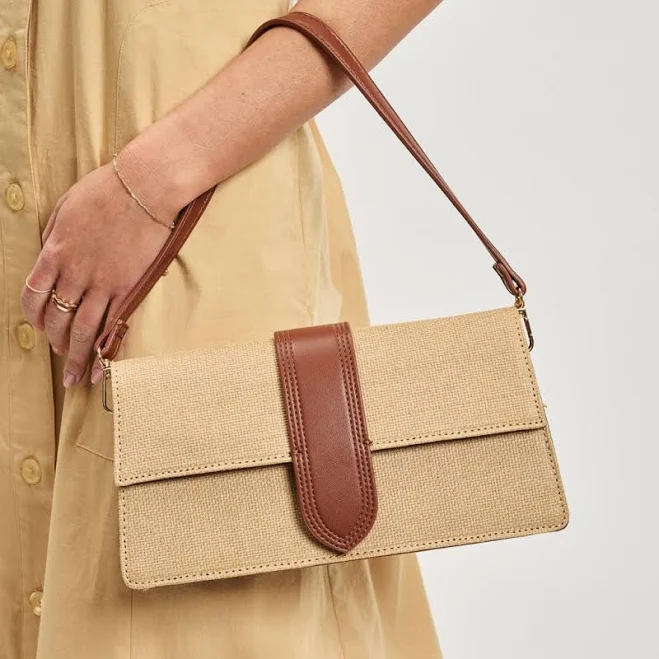 bag MODA LUXE Violet - Straw Crossbody in Natural Tan at Nordstrom Nordstrom $65
