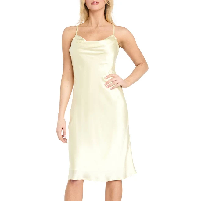 dress Morgan & Co Women's. Cowl Neck Charmeuse Midi Dress Dillard's $109