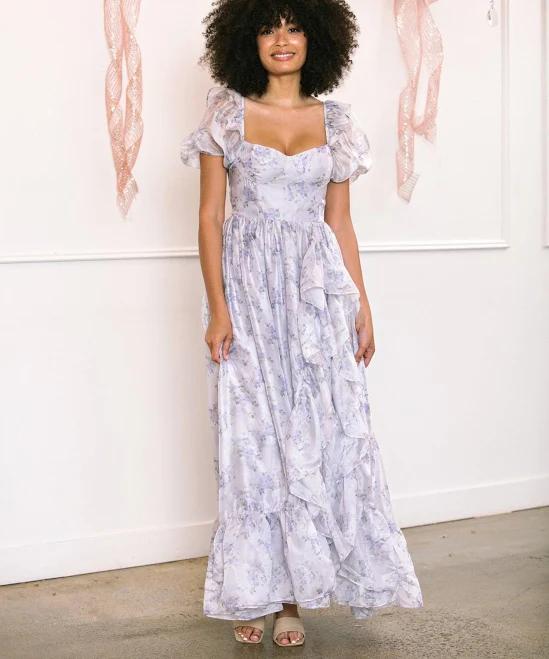 dress Morning Lavender Ruffled Maxi Dress Morning Lavender $88.99