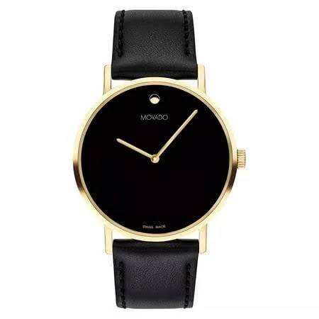 accessory Movado Signature Yellow Gold Watch with Leather Band Walmart - Deal Hunters Group Inc $259.99