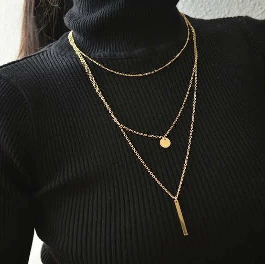 accessory Multi Layered Gold Necklace Etsy - Seller $13.98